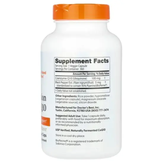 Doctor's Best High Absorption CoQ10 , 100 mg, 360 Veggie Caps image {1}