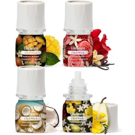 Lifelines 4pk Clickwick Lush Earth Collection Essential Oils image {7}