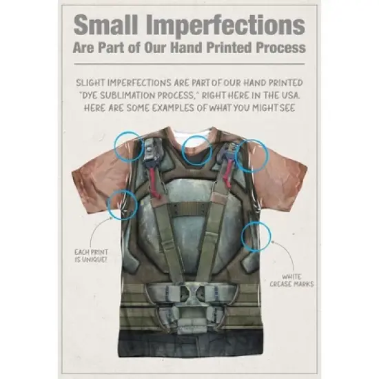 Popfunk Dark Knight Rises Bane Front-Back Print Adult Sublimated Costume T-Shirt image {2}