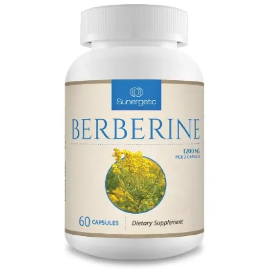 Sunergetic Premium Berberine Supplement - 1200mg of Berberine Per Serving - Berberine HCL Supplement Non-GMO - Immune Support- 60 Berberine Capsules image {3}