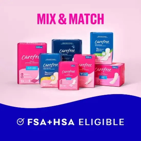 Carefree Ultra Thin Overnight Pads with Wings -40ct image {7}