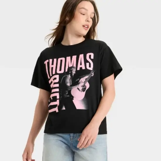 Women's Thomas Rhett Short Sleeve Graphic T-Shirt - Black image {3}