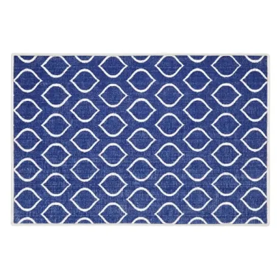 Sussexhome Drop Collection Cotton Heavy Duty Low Pile Area Rug , 2' x 3' image {9}