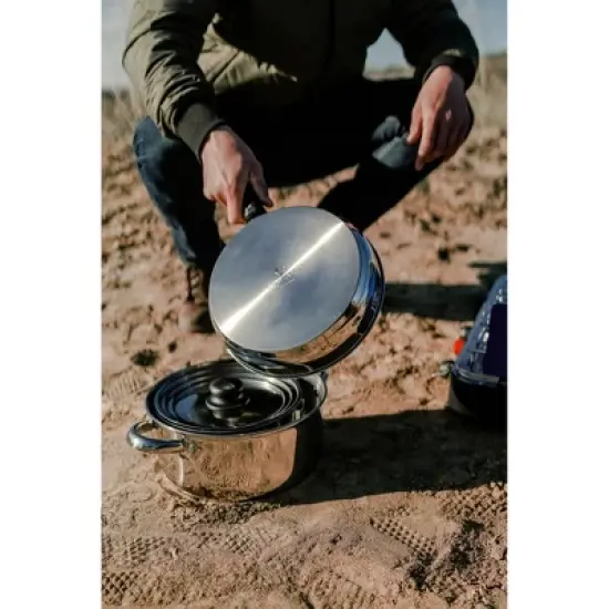 Stansport 7 Piece Stainless Steel Clad Cook Set image {7}