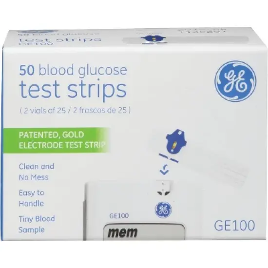 GE100 BLOOD GLUCOSE TEST STRIPS 50 CT image {4}