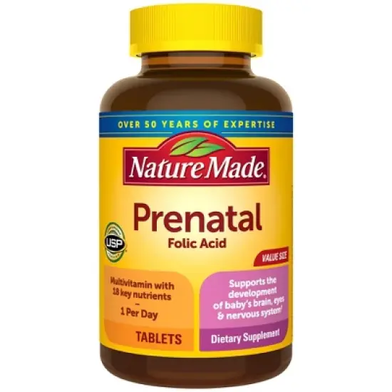Nature Made Prenatal Multivitamin with Folic Acid Tablets image {9}