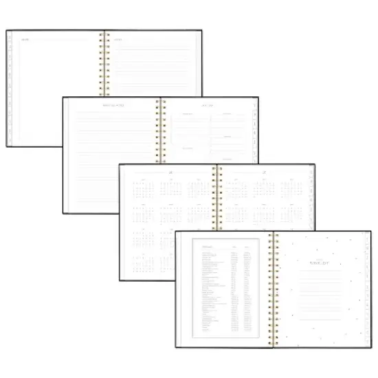 Sugar Paper Essentials 10.25"x8.813" 2026 Large Hardcover Black Badge Planner image {1}