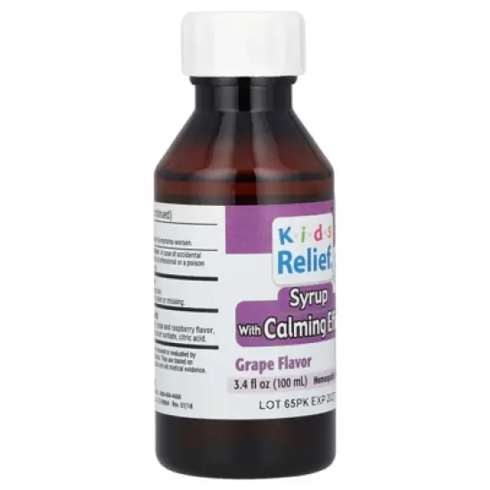 Homeolab USA Kids Relief&reg;, Syrup with Calming Effect, 0-12 Years, Grape, 3.4 fl oz (100 ml) image {4}