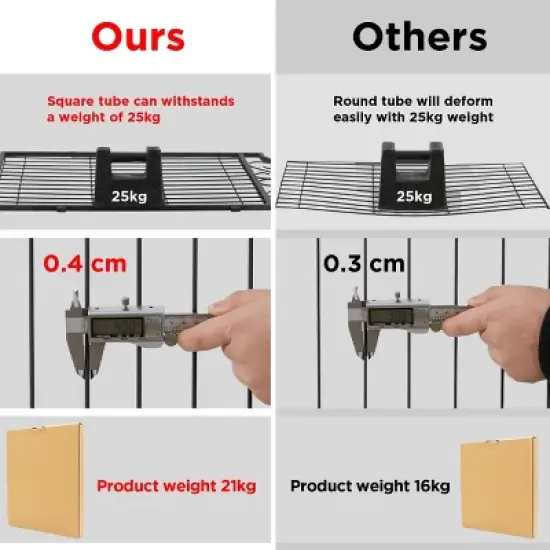 Artloge 8 Panels Heavy Duty Metal Dog Panel Pet Playpen Indoor Outdoor Foldable Dog Exercise Fence with Gate for Large Medium Pets Camping Yard image {7}