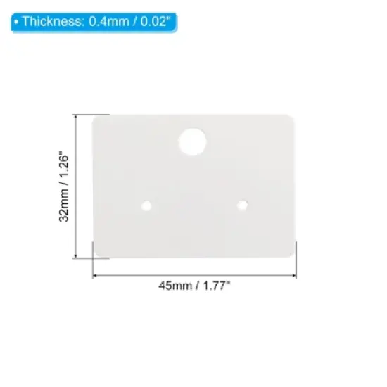 Unique Bargains Rectangle Paper Cardboard Jewelry Hair Clip Earring Display Cards 200 Pcs image {1}