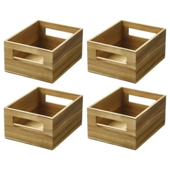 iDesign Acacia Wood Pantry Bin with Handles image {13}