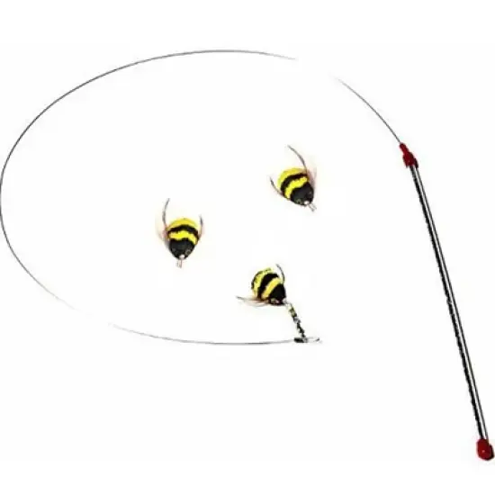 Go Cat Da Bee Teaser Wand And TWO Extra Bee Attachments Set image {3}