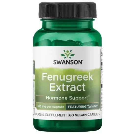 Swanson Fenugreek Extract - Featuring Testofen 300 mg 60 Veg Caps image {9}