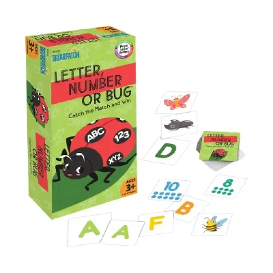 Briarpatch Letter Number or Bug Board Game: Educational Play, 2-4 Players, 10-20 Minute Sessions image {1}