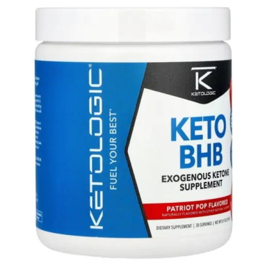 KetoLogic BHB Ketone Supplement (Patriot Pop, 30 Servings) - Suppresses Appetite, Increases Energy, Low Carb, Electrolytes, Beta-Hydroxybutyrate Salts image {3}