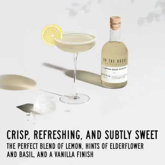 On The Rocks Lemon Drop Martini Cocktail - 375ml Bottle image {7}