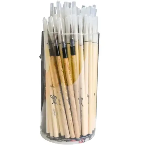 Sax Watercolor Paint Brushes with Bamboo Handles, Assorted Sizes, Set of 72 image {6}