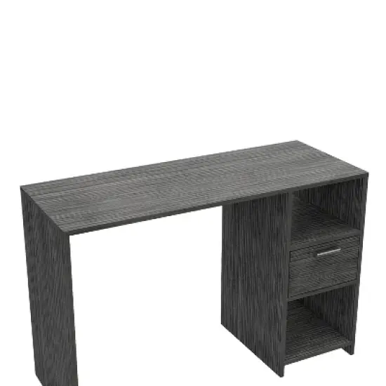 PAGED Versatile Gaming Desk Classic Computer Desk with 2-Open Storage Shelves and Drawer, Writing Desk for Study, Living Room image {3}