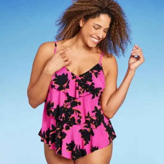 Women's UPF 50 Tiered Tankini Top - Aqua Green&reg; image {7}