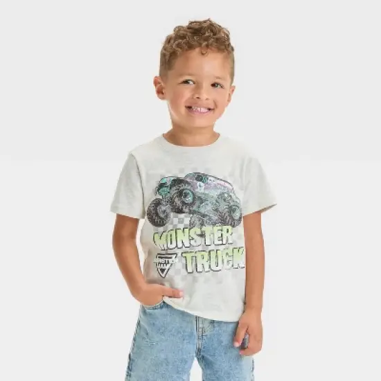 Toddler Boys' Monster Jam T-Shirt - Beige image {4}