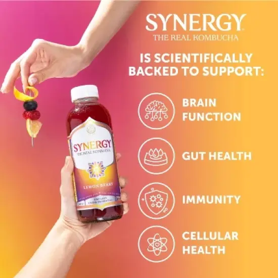 Synergy The Real Kombucha, Lemonberry &ndash; 16 fl oz image {8}