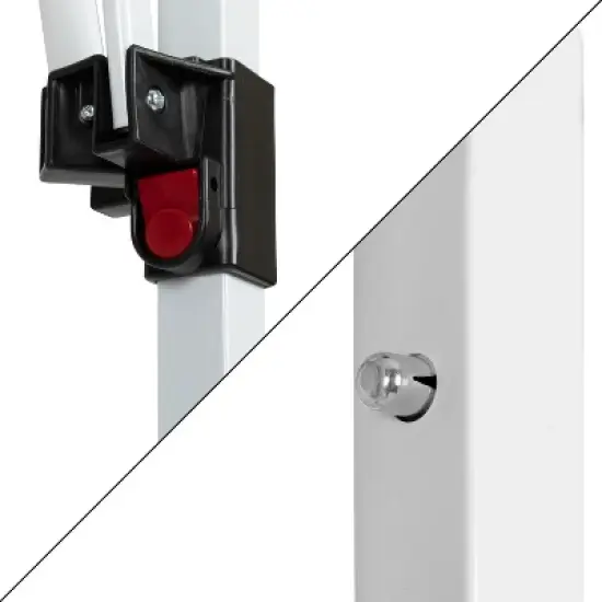 Emma and Oliver 8'x8'  Weather Resistant, UV Coated Pop Up Canopy Tent with Reinforced Corners, Height Adjustable Frame and Carry Bag image {7}