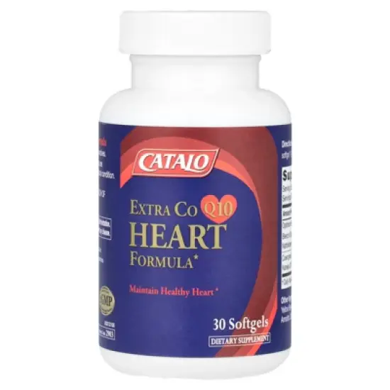 CATALO Extra CoQ10, Heart Formula with Nattokinase & Flaxseed Oil, 30 Softgels image {2}