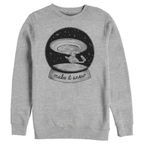 Men's Star Trek: The Next Generation USS Enterprise Captain Picard Make It Snow Sweatshirt image {3}