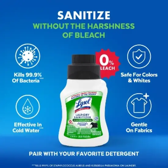 Lysol Laundry Sanitizer Tough Odor Eliminator - 21 fl oz image {6}