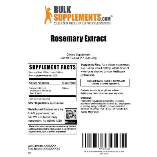 BulkSupplements Rosemary Extract Powder image {5}