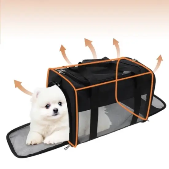 Unique Bargains Breathable Mesh Design Pet Carrier 1 Pc image {4}