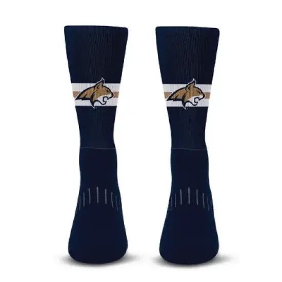 NCAA Montana State Bobcats Streak Team Color Crew Socks - L image {1}