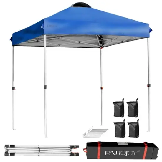 6x6 FT Pop Up Canopy Tent Camping Sun Shelter W/ Roller Bag image {9}