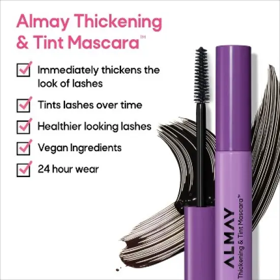 Almay Thickening & Tint Mascara &ndash; No Clumping or Flaking - 0.28 fl oz image {2}