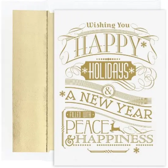 Masterpiece Studios Holiday Collection, Wishes Greetings, 16 Cards/Foil Lined Envelopes (866200) image {1}