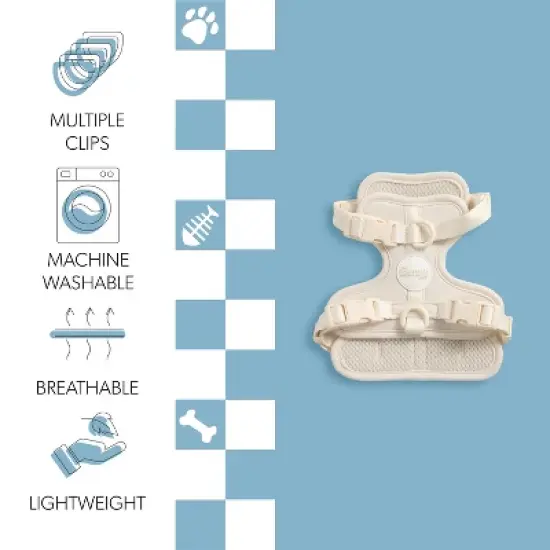 THE LICKER STORE Arlo Adjustable Soft Padded No Pull Pet Harness with 3 Buckles and 3 Leash Clips image {2}