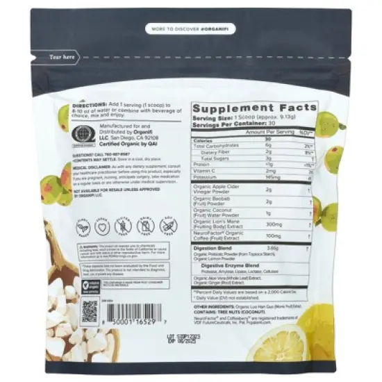 Organifi Original Pure, 9.66 oz (274 g) image {1}