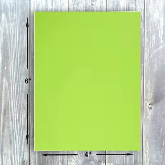 Hamilco Colored Scrapbook Cardstock Paper 4x6 Card Stock Paper 65 lb Cover 100 Pack (Lime Green) image {2}