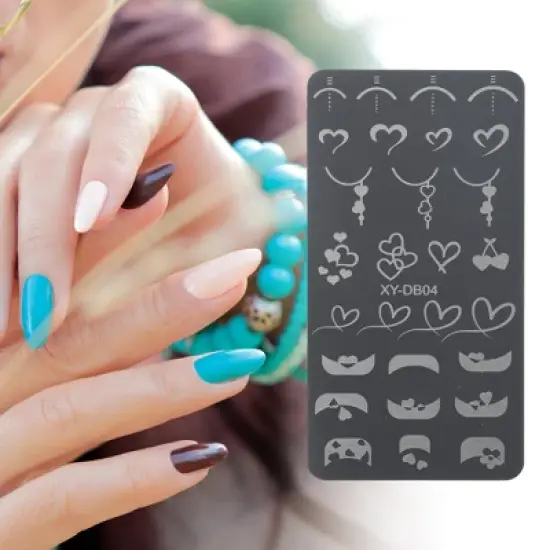 Unique Bargains Colorful Nail Art Stamp XY-DB04 Silver Tone 1 Pc image {4}