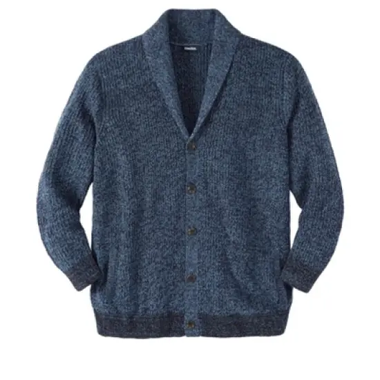 KingSize Men's Big & Tall Shaker Knit Shawl-Collar Cardigan Sweater image {1}