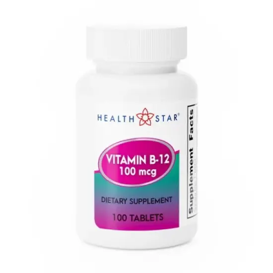 Geri-Care Vitamin B Tablet 100 mcg 856-01-HST 1 Bottle,  100 per Bottle image {2}