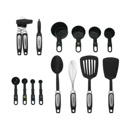 Racxily 14-Piece Kitchen Tool and Gadget Utensil Set &uml;C Black, Heat-Resistant Nylon, Dishwasher Safe image {1}