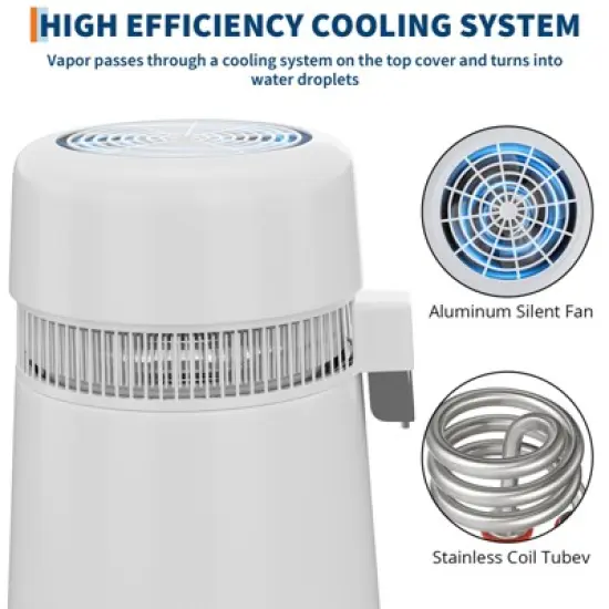 Distilled Water Machine 1 Gallon 4L Home Desktop Water Distiller Purifier Water Purification Filter Electric Water Distiller Countertop image {3}