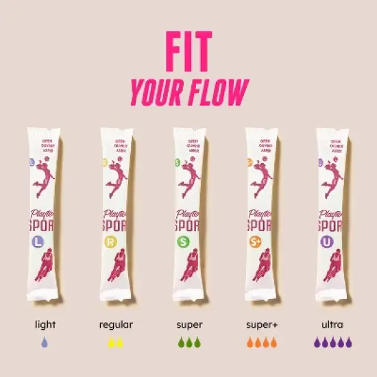 Playtex Sport Plastic Tampons Unscented Regular Absorbency image {5}