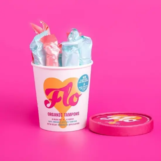 Flo Here We Flo Organic Cotton Eco-Applicator Biodegradable Tampons - 14ct image {4}