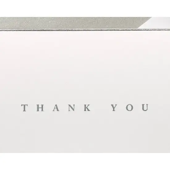 Signature Thank You Card with Silver Border Silver/White - PAPYRUS image {2}
