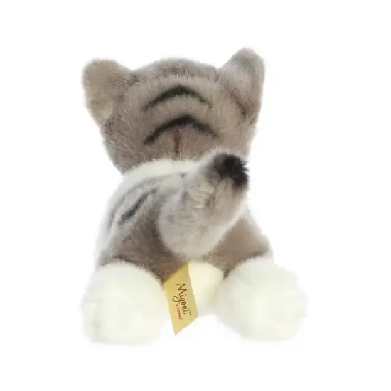Aurora Miyoni 8" Grey Tabby Cat Grey Stuffed Animal image {3}