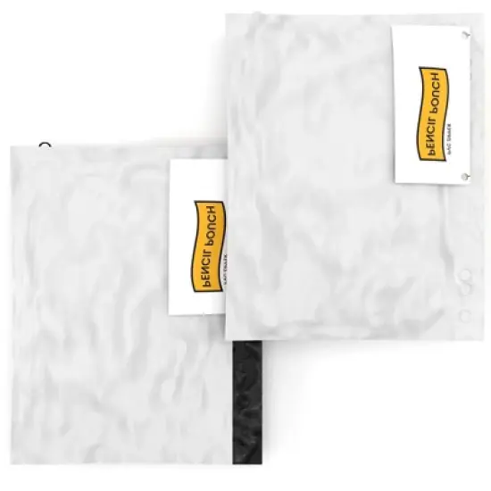 PVC Clear Zipper Pencil Pouch - Clear Window, Fits Standard 3-Ring Binder, 6.25 X 10 Inches, Assorted Colors (60 Packs) image {2}