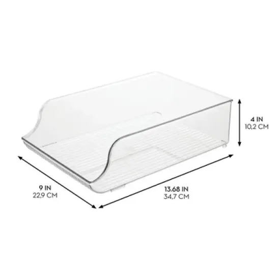 Water Bottle Organizer for Fridge - Set of 4 - Clear - Made in USA image {3}