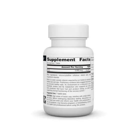 Biotin 5mg by Source Naturals, Inc.  -  120 Tablet image {1}